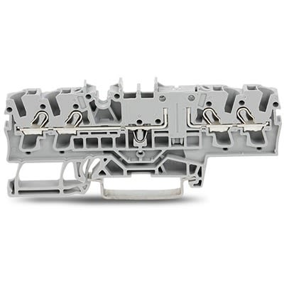 WAGO 2002-1801 TOPJOB S Series Grey, 2.5mm², 1-Level, Push In Termination, ATEX, CSA, IECEx [2002-1801]; 278-8193