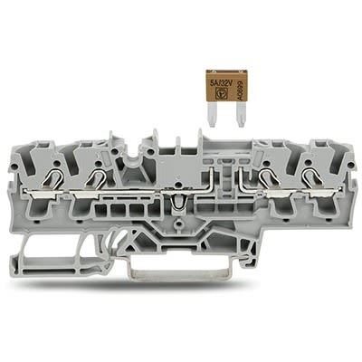 WAGO 2002-1881 TOPJOB S Series Grey, 2.5mm², 1-Level, Push In Termination, Fused, CSA [2002-1881]; 278-8210