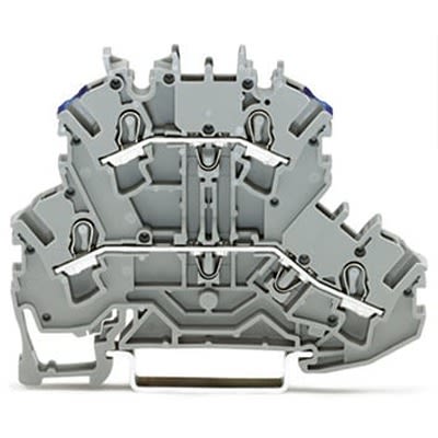 WAGO 2002-2203 TOPJOB S Series Grey, 2.5mm², 2-Level, Push In Termination, ATEX, CSA, IECEx [2002-2203]; 278-8243