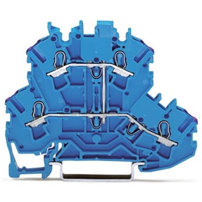 WAGO 2002-2209 TOPJOB S Series Blue, 2.5mm², 2-Level, Push In Termination, ATEX, CSA, IECEx [2002-2209]; 278-8245