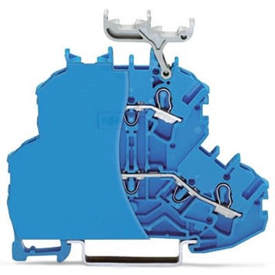 WAGO 2002-2234/099-000 TOPJOB S Series Blue, 2.5mm², 2-Level, Push In Termination, ATEX, CSA, IECEx [2002-2234/099-000]; 278-8270