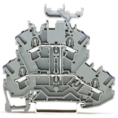 WAGO 2002-2238 TOPJOB S Series Grey, 2.5mm², 2-Level, Push In Termination, ATEX, CSA, IECEx [2002-2238]; 278-8273