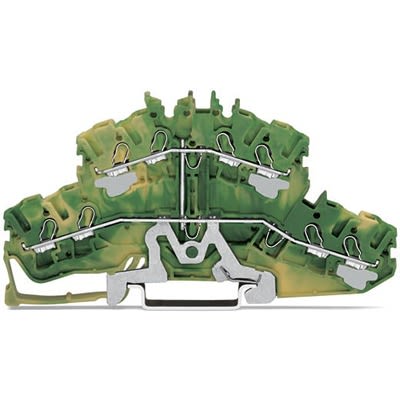 WAGO 2002-2407 TOPJOB S Series Green, Yellow, 2.5mm², 2-Level, Push In Termination, ATEX, CSA, IECEx [2002-2407]; 278-8289