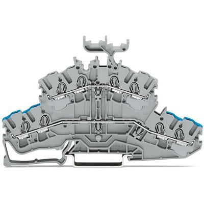 WAGO 2002-2432 TOPJOB S Series Grey, 2.5mm², 2-Level, Push In Termination, ATEX, CSA, IECEx [2002-2432]; 278-8294