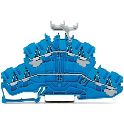 WAGO 2002-2434 TOPJOB S Series Blue, 2.5mm², 2-Level, Push In Termination, ATEX, CSA, IECEx [2002-2434]; 278-8297