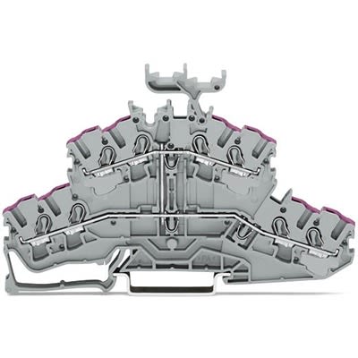 WAGO 2002-2438 TOPJOB S Series Grey, 2.5mm², 2-Level, Push In Termination, ATEX, CSA, IECEx [2002-2438]; 278-8300
