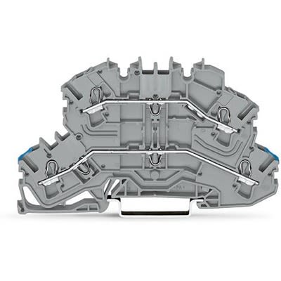 WAGO 2002-2602 TOPJOB S Series Grey, 2.5mm², 2-Level, Push In Termination, ATEX, CSA, IECEx [2002-2602]; 278-8306