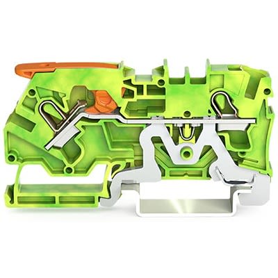 WAGO 2104-1207 TOPJOB S Series Green, Yellow, 4mm², 1-Level, Push In Termination, ATEX, CSA, IECEx [2104-1207]; 278-8368