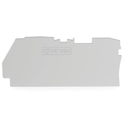 WAGO TOPJOB S Series End and Intermediate Plate for Use with DIN Rail Terminal Block [2104-1291]; 278-8369