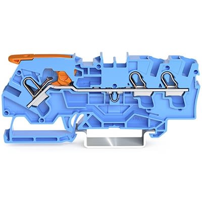 WAGO 2104-1304 TOPJOB S Series Blue, 4mm², 1-Level, Push In Termination, ATEX, CSA, IECEx [2104-1304]; 278-8373