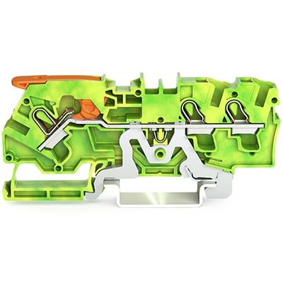 WAGO 2104-1307 TOPJOB S Series Green, Yellow, 4mm², 1-Level, Push In Termination, ATEX, CSA, IECEx [2104-1307]; 278-8375