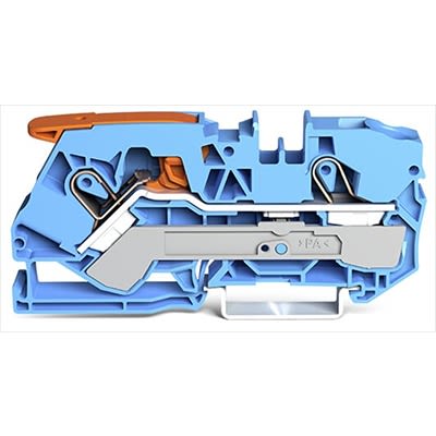 WAGO 2110-1204 TOPJOB S Series Blue, 10mm², 1-Level, Push In Termination, ATEX, IECE [2110-1204]; 278-8395