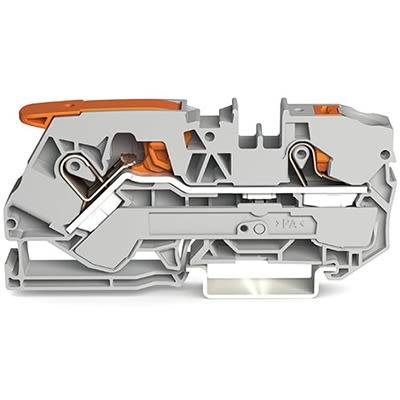 WAGO 2110-5201 TOPJOB S Series Grey, 10mm², 1-Level, Push In Termination, ATEX, IECE [2110-5201]; 278-8401