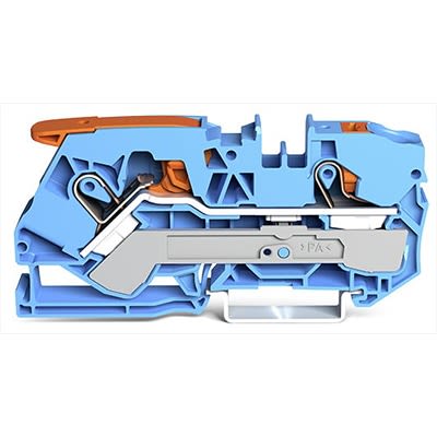 WAGO 2110-5204 TOPJOB S Series Blue, 10mm², 1-Level, Push In Termination, ATEX, IECE [2110-5204]; 278-8403