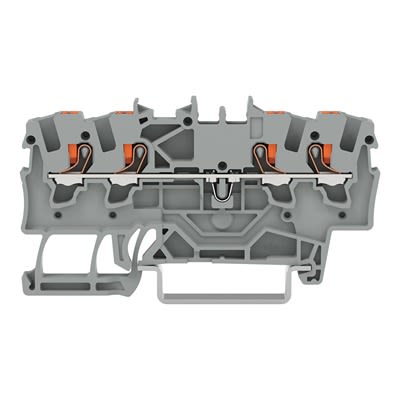 WAGO 2201-1401 TOPJOB S Series Grey, 1.5mm², 1-Level, Push In Termination, ATEX, CSA, IECEx [2201-1401]; 278-8412
