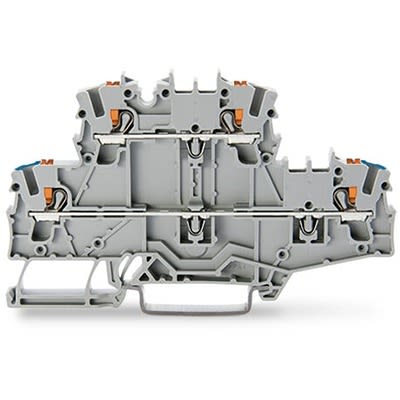 WAGO 2202-2702 TOPJOB S Series Grey, 2.5mm², 2-Level, Push In Termination, ATEX, CSA, IECEx [2202-2702]; 278-8449