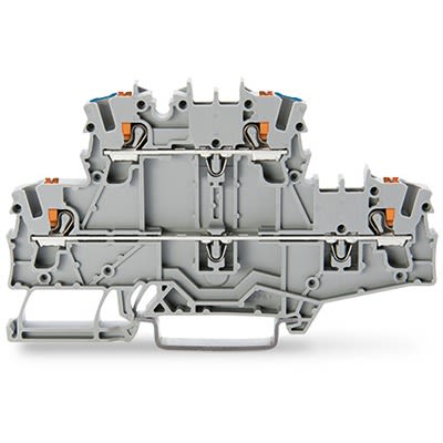 WAGO 2202-2703 TOPJOB S Series Grey, 2.5mm², 2-Level, Push In Termination, ATEX, CSA, IECEx [2202-2703]; 278-8450