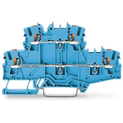 WAGO 2202-2704 TOPJOB S Series Blue, 2.5mm², 2-Level, Push In Termination, ATEX, CSA, IECEx [2202-2704]; 278-8452