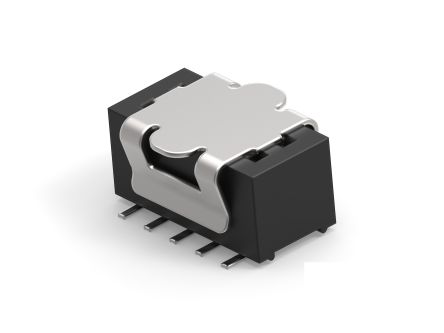 TE Connectivity 1MM-R Series Vertical Board Mount PCB Socket, 10-Contact, 2-Row, 1mm Pitch, Surface Mount Termination [1MM-R-D05-VS-00-F-TRP]; 278-8589
