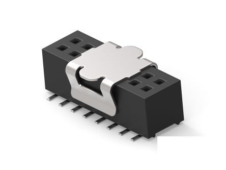 TE Connectivity 1MM-R Series Vertical Board Mount PCB Socket, 16-Contact, 2-Row, 1mm Pitch, Surface Mount Termination [1MM-R-D08-VS-00-F-TRP]; 278-8595