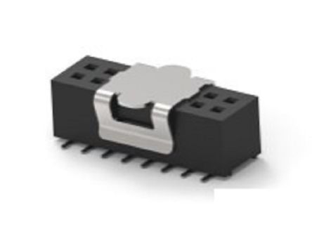 TE Connectivity 1MM-R Series Vertical Board Mount PCB Socket, 16-Contact, 2-Row, 1mm Pitch, Surface Mount Termination [1MM-R-D08-VS-00-H-TRP]; 278-8597