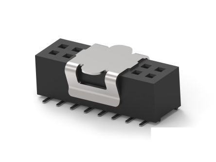 TE Connectivity 1MM-R Series Vertical Board Mount PCB Socket, 20-Contact, 2-Row, 1mm Pitch, Surface Mount Termination [1MM-R-D10-VS-00-H-TRP]; 278-8602