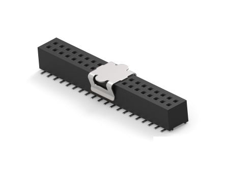 TE Connectivity 1MM-R Series Vertical Board Mount PCB Socket, 40-Contact, 2-Row, 1mm Pitch, Surface Mount Termination [1MM-R-D20-VS-00-F-TRP]; 278-8604