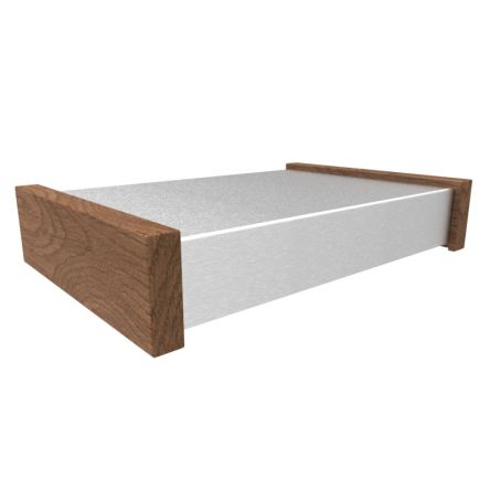 Hammond 1444 Series Aluminium Aluminium Case, 2 x 12 x 8in [1444-22CWW]; 279-0300