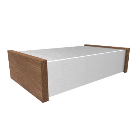 Hammond 1444 Series Aluminium Aluminium Case, 4 x 17 x 10in [1444-33CWW]; 279-0303