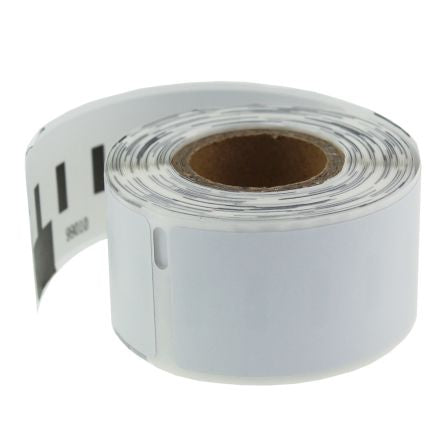 RS PRO White Black Print Label Roll, 28mm Width, 89mm Height, 130Per Roll Qty [0]; 279-0897