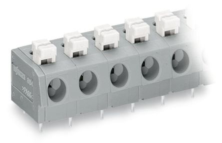 WAGO 804 Series PCB Terminal Block, 4-Contact, 7.5mm Pitch, PCB Mount, 1-Row, Push-In Cage Clamp Termination [804-304]; 279-1582