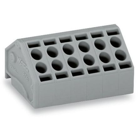 WAGO 806 Series Angled PCB Mount PCB Socket, 12-Contact, 1-Row, 5mm Pitch, Cage Clamp Termination [806-112]; 279-1634