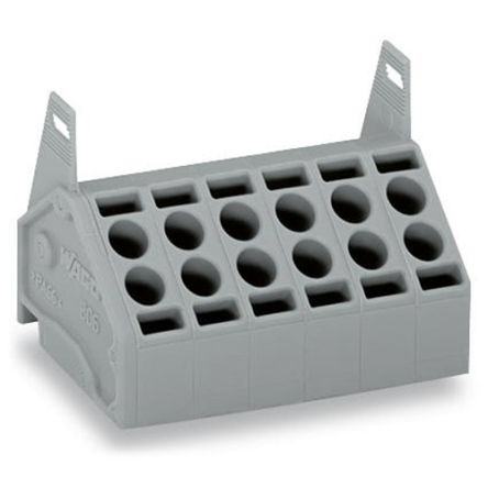 WAGO 806 Series Angled PCB Mount PCB Socket, 3-Contact, 1-Row, 5mm Pitch, Cage Clamp Termination [806-203]; 279-1637