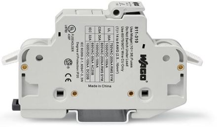 WAGO 32A Fuse Holder for 10 x 38mm Fuse, 1P, 750V ac [811-310]; 279-1648