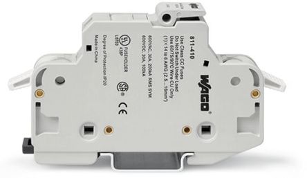 WAGO 30A Fuse Holder for 10 x 38mm Fuse, 1P, 600V ac [811-410]; 279-1654