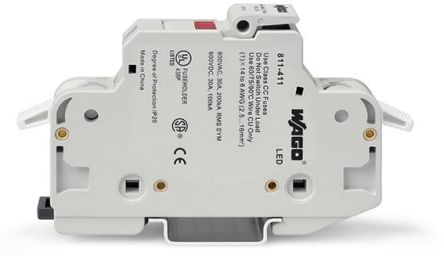 WAGO 30A Fuse Holder for 10 x 38mm Fuse, 1P, 600V ac [811-411]; 279-1655