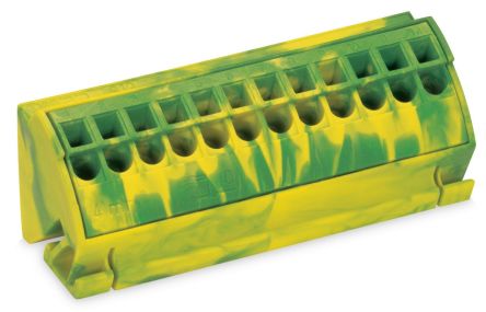WAGO 812 Series Terminal Block, 12-Way, 20 → 12 AWG Wire, Push-In Cage Clamp Termination [812-100]; 279-1676