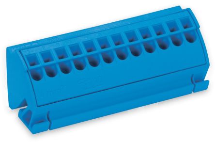WAGO 812 Series Terminal Block, 12-Way, 96A, 20 → 12 AWG Wire, Push-In Cage Clamp Termination [812-102]; 279-1678