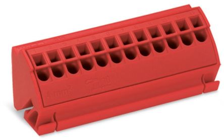 WAGO 812 Series Terminal Block, 12-Way, 96A, 20 → 12 AWG Wire, Push-In Cage Clamp Termination [812-103]; 279-1680