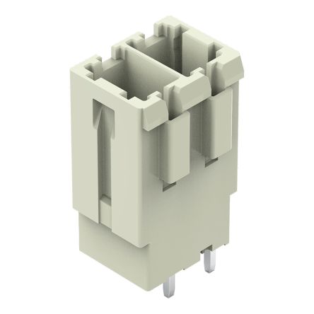 WAGO 831 Series Straight PCB PCB Header, 2 Contact(s), 7.62 mm Pitch, 1 Row(s), Shrouded [831-3602]; 279-2341