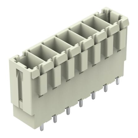 WAGO 831 Series Straight PCB PCB Header, 7 Contact(s), 7.62 mm Pitch, 1 Row(s), Shrouded [831-3607]; 279-2346