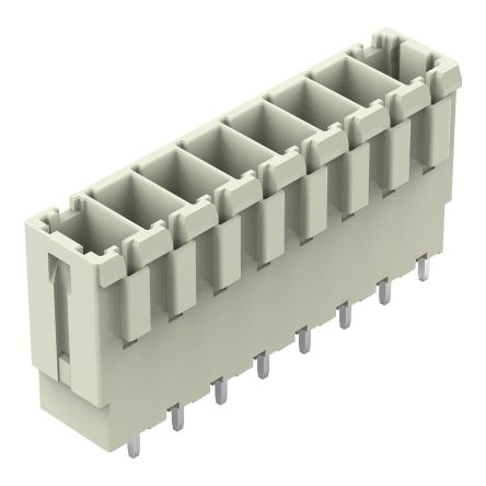 WAGO 831 Series Straight PCB PCB Header, 8 Contact(s), 7.62 mm Pitch, 1 Row(s), Shrouded [831-3608]; 279-2347