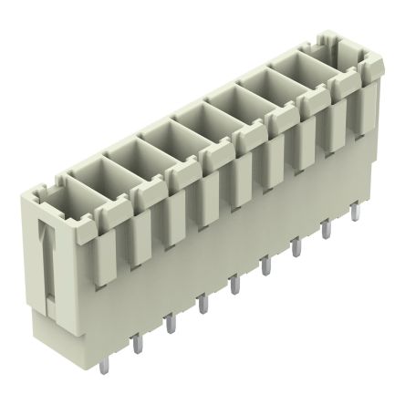 WAGO 831 Series Straight PCB PCB Header, 9 Contact(s), 7.62 mm Pitch, 1 Row(s), Shrouded [831-3609]; 279-2348