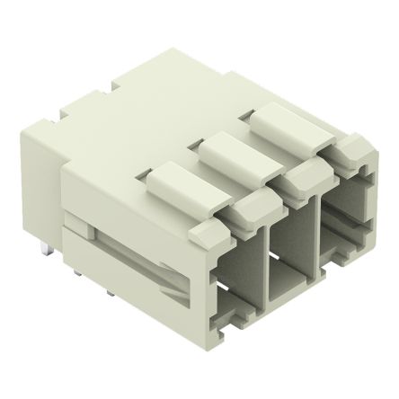 WAGO 831 Series Angled PCB PCB Header, 3 Contact(s), 7.62 mm Pitch, 1 Row(s), Shrouded [831-3623]; 279-2350