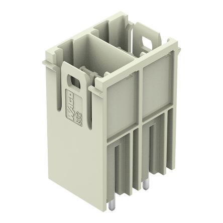WAGO 832 Series Straight PCB PCB Header, 2 Contact(s), 10.16 mm Pitch, 1 Row(s), Shrouded [832-3602]; 279-2364