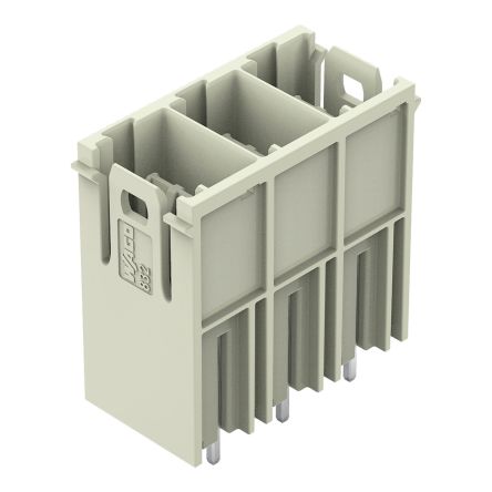 WAGO 832 Series Straight PCB PCB Header, 3 Contact(s), 10.16 mm Pitch, 1 Row(s), Shrouded [832-3603]; 279-2365