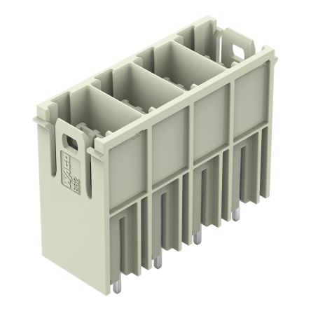 WAGO 832 Series Straight PCB PCB Header, 4 Contact(s), 10.16 mm Pitch, 1 Row(s), Shrouded [832-3604]; 279-2366