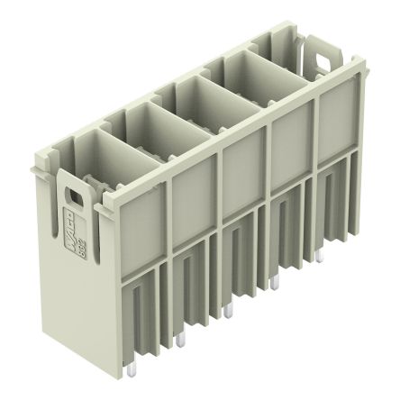 WAGO 832 Series Straight PCB PCB Header, 5 Contact(s), 10.16 mm Pitch, 1 Row(s), Shrouded [832-3605]; 279-2367
