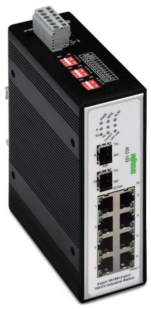 WAGO Unmanaged 8 Port Industrial Ethernet Switch RJ-45 [852-103/040-000]; 279-2399