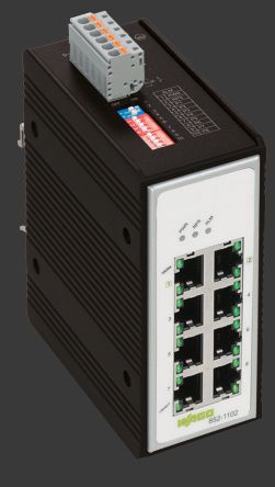 WAGO Unmanaged 8 Port Industrial Ethernet Switch RJ-45 [852-1102]; 279-2400